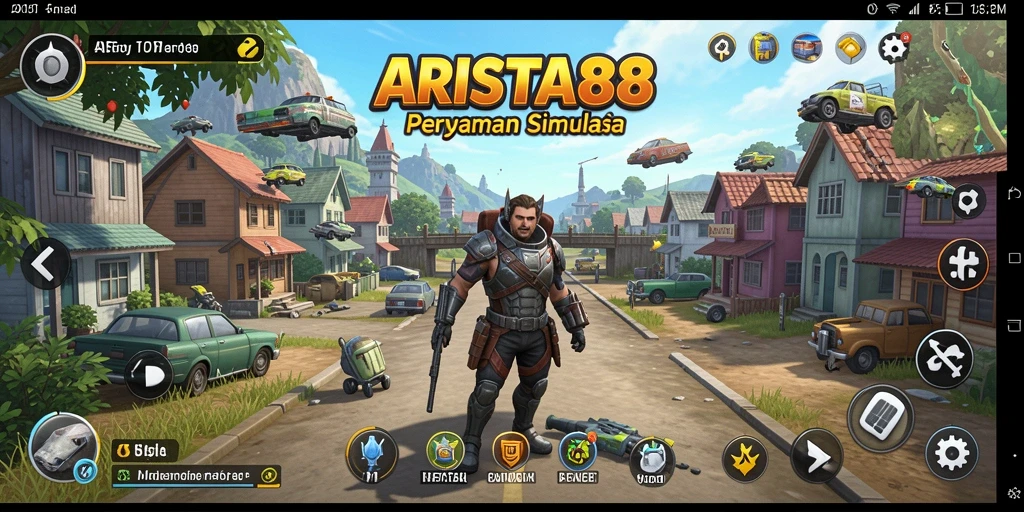 Tangkapan layar gameplay ARISTA88 dengan visual yang menarik dan interaksi karakter.