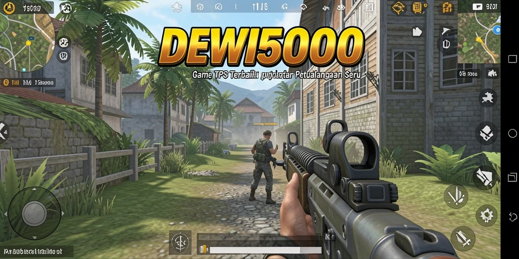 Screenshot gameplay DEWI5000 yang menunjukkan aksi tembak-menembak seru.