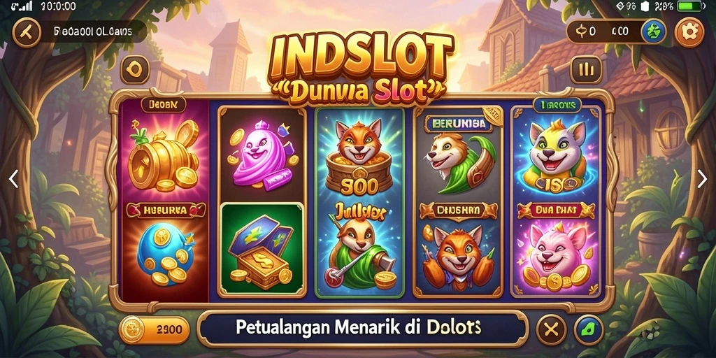 Tampilan gameplay seru di dunia petualangan INDSLOT.