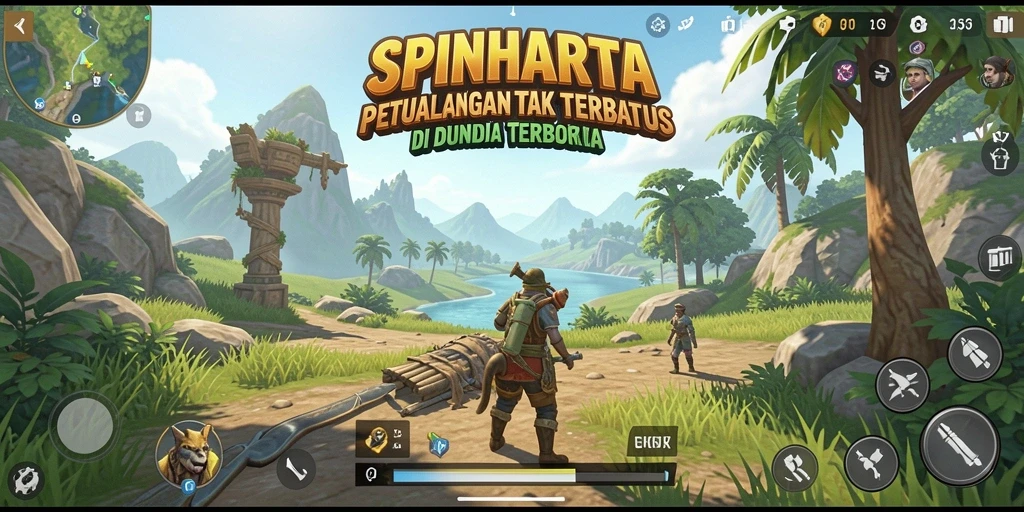 Gameplay menarik SPINHARTA di dunia yang luas dan terbuka.