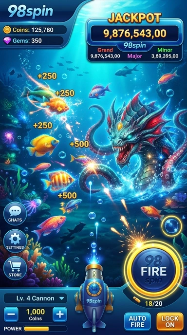 Tampilan aplikasi 98spin yang ramah pengguna.